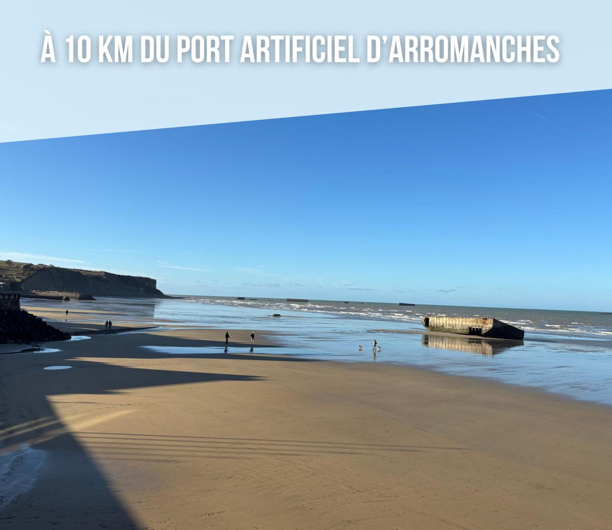 Maison De Campagne Lumineuse Spacieuse Dans Impasse Au Calme A Proximite D'Un Chateau Deux Verandas Grand Jardin Cabane Pour Velos, Pres Port En Bessin Et Bayeux, Proche Plages Du Debarquement Commes Ngoại thất bức ảnh